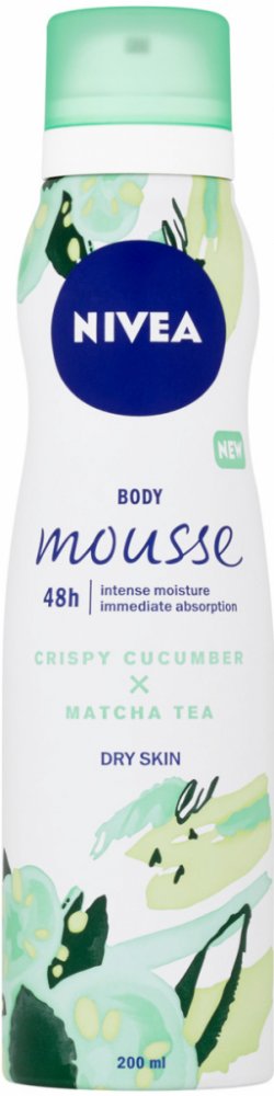 Nivea Body Mousse Crispy Cucumber & Matcha Tea osvěžující tělová pěna pro  suchou pokožku 200 ml | Srovnanicen.cz