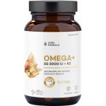 Aura Herbals Omega+ Vitamin D3 2000 IU cholekalcyferol 50 mcg + K2 MK-7 60 softgels – Hledejceny.cz