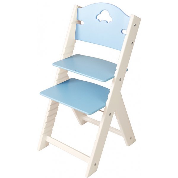 Sedees dřevěná rostoucí židle modrá s autíčkem bílé bočnice od 4 890 Kč -  Heureka.cz