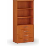 Primo Kancelářská skříň se zásuvkami WOOD, 1781 x 800 x 420 mm, třešeň – Zboží Dáma