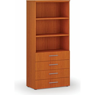 Primo Kancelářská skříň se zásuvkami WOOD, 1781 x 800 x 420 mm, třešeň – Zboží Dáma