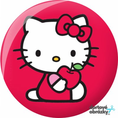 Jedlý tisk HELLO KITTY ● materiál: JEDLÝ PAPÍR Ⓜ️, ● velikost: kruh 12 cm - PROMO akce bez cupcakes ☝ – Zboží Mobilmania