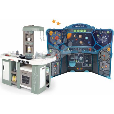 Smoby Set kuchyňka elektronická s bublaním Tefal Studio Kitchen XL Bubble 360° a naučná hra Vesmír a planety Space Center