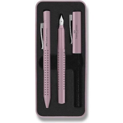 Faber Castell Grip Edition 2010 sada plnicí a kuličkové pero růžová – Zboží Mobilmania