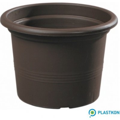 PLASTKON CAMPANULA květináč plastový kulatý hnědý pr. 13 x 9 cm