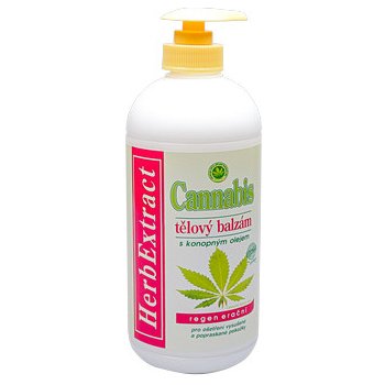 HerbExtract Cannabis tělový balzám s konopným olejem 500 ml