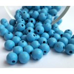 Detoa dřevěné korálky světle modré 8 mm 10 ks – Sleviste.cz