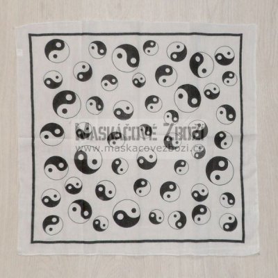 MMB Šátek bandana Yin Yang bílý – Zbozi.Blesk.cz