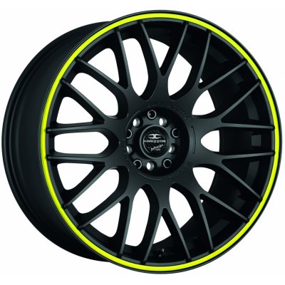 Barracuda KARIZZMA 8x18 5x108 ET40 black trim yellow – Sleviste.cz