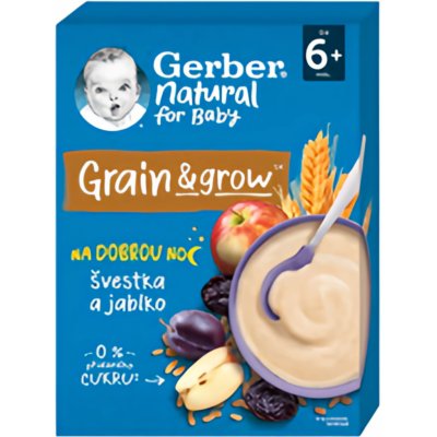 Gerber Natural for Baby na dobrou noc švestka a jablko 220 g – Zboží Dáma