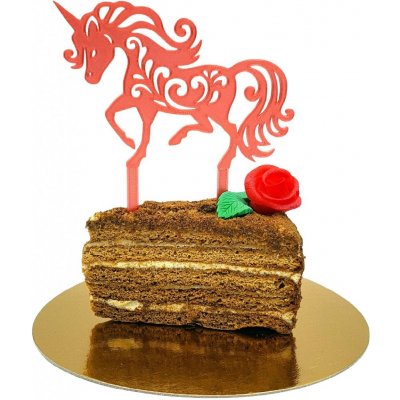 Ozdoba na dort Dortová dekorace - zápich kůň jednorožec, celý Unicorn – Zboží Mobilmania