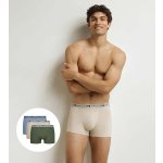 Dim Cottom Stretch Bio Boxer světle modrá kaki krémová – Hledejceny.cz
