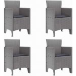 OMAXI 583321 Zahradní křeslo 4 ks Světle šedá 53 x 49 x 85 cm PP – Hledejceny.cz