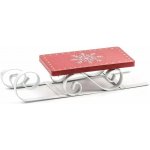 Sáňky kov 12,5x4,5V3cm bílá/červená – Hledejceny.cz