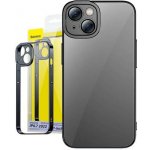 Baseus Sada průhledného pouzdra Glitter a tvrzeného skla iPhone 14 Plus černé – Sleviste.cz