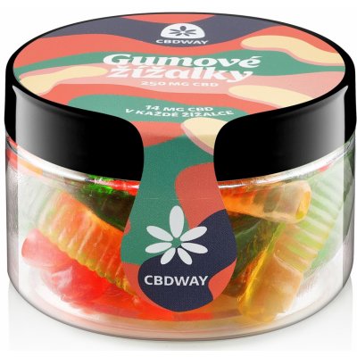 CBD WAY Gumové žížalky 250 mg 100 g – Hledejceny.cz