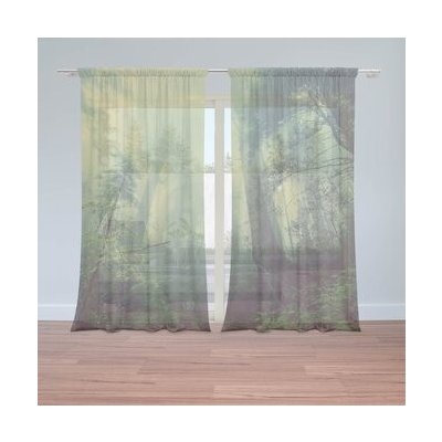 Sablio Záclony Temný les: 2ks 150x250cm – Hledejceny.cz