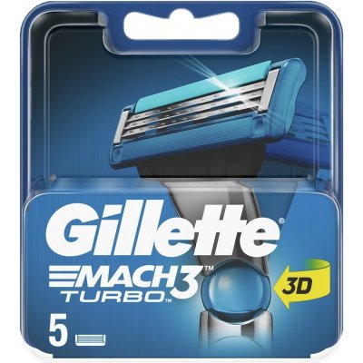 Gillette Mach3 Turbo 3D 5 ks – Zboží Mobilmania