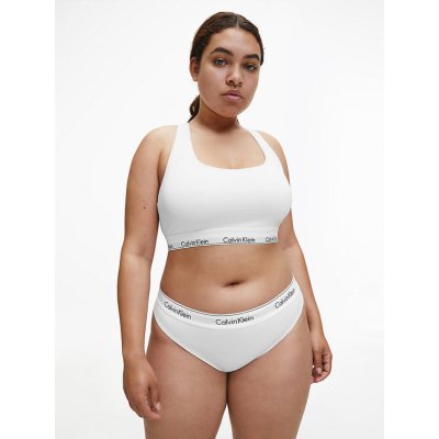 Calvin Klein Dámská tanga Plus Size Thong Modern Cotton 000QF5117E100 bílá