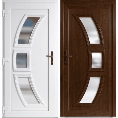 OknaDvereNaMiru.cz Vchodové plastové dveře Celia zlatý dub / bílá levé otevírání dovnitř 100 x 210 cm – Zboží Mobilmania