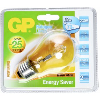 GP Lighting Classic Halogen. A55 52W 230V E-27 Teplá bílá 840 lm