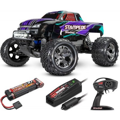 Traxxas Traxxas Stampede RTR s LED osvětlením fialový 1:10 – Hledejceny.cz