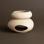 The Munio Ceramic Wax Warmer Black keramická aroma lampa – Sleviste.cz