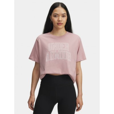 Under Armour Rival Os Campus Tee Wmn Pink – Zboží Mobilmania