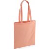 Nákupní taška a košík Westford Mill Bavlněná taška WM281 Pomegranate Rose 38x42 cm