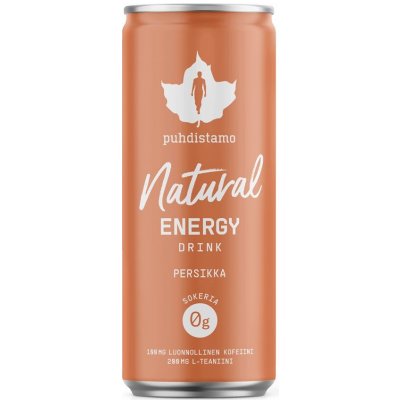 Puhdistamo Natural Energy Drink peach Energetický nápoj broskev 330 ml – Zboží Mobilmania