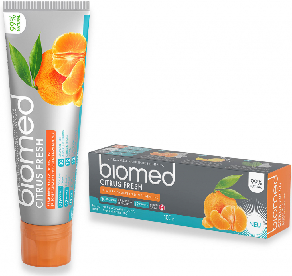 Biomed pro dlouhotrvající svěží dech Citrus Fresh 100 g