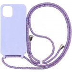 Pouzdro SES Gumové ochranné se šňůrkou na krk Apple iPhone 11 - fialové – Zboží Mobilmania