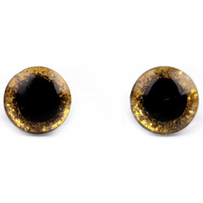 Glitrové bezpečnostní oči Ø10mm (Pár) Barva: Zlatá – Zboží Dáma