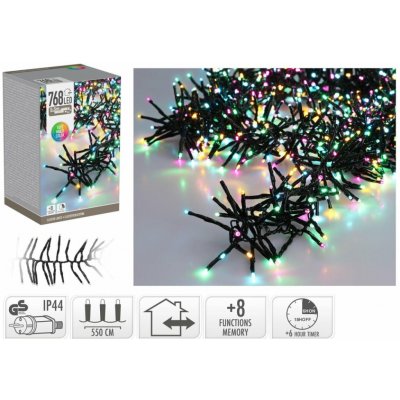 osvětlení vánoční 5,6m 768LED duhová MO ORANŽ RŮŽ 8 funkcí AX9502830 – Sleviste.cz