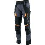 Sara Workwear Strečové kalhoty COTTONFLEX grafitové oranžové – Zboží Dáma