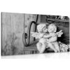 Obraz Dreamvido Obraz sošky andílků na lavičce v černobílém provedení Varianta: 60x40