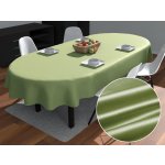 Biante Satén oválný ubrus polyesterový Satén LUX-051 Olivově zelený 120x160 cm – Zboží Dáma