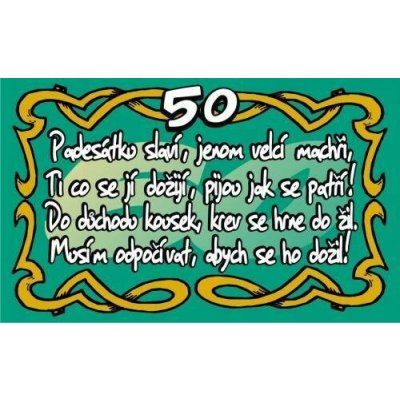 Průkaz Padesátku slaví jenom velcí machři 50 – Hledejceny.cz