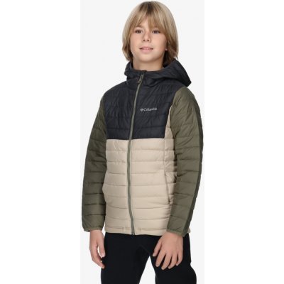 Columbia bunda Powder Lite Boys Hooded Jacket Hnědá – Zboží Dáma