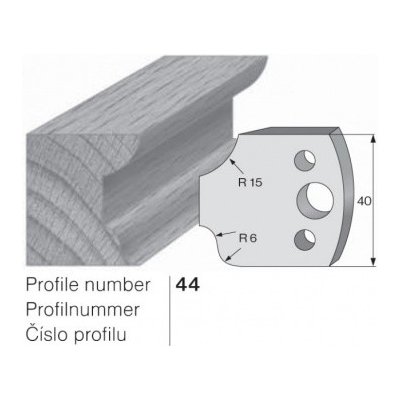 Nůž profilový č. 44 SP do frézovací hlavy 40 x 4 mm PILANA – Zbozi.Blesk.cz