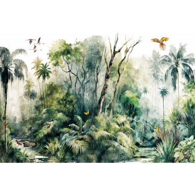 Postershop Fototapeta vliesová: V deštném pralese (malované) rozměry 368x254 cm
