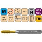 NÁSTROJE CZ Tvářecí závitník M8x1,25 6GX HSSCo5 TiN DIN 2174 s mazací drážkou - 2960 - CZZ2960-M8-6GX – Zboží Mobilmania