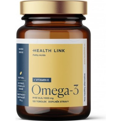 Health Link Omega-3 rybí olej 1000 mg s vitaminem E 120 tobolek – Hledejceny.cz