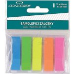 Concorde samolepicí záložky 12x48mm 5x20listů závěs neon barevné – Hledejceny.cz