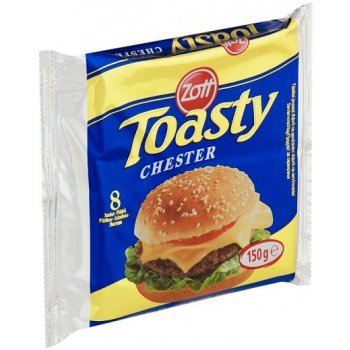 Zott Toasty Tavený plátkový sýr s Chesterem 8 x 18,75g 150 g