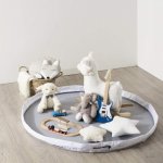 Atmosphera Créateur d´intéreur Hrací vak podložka na hraní zavazovací pytel na hračky šedý – Sleviste.cz