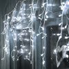 Vánoční osvětlení Yakimz 15m 400 LED Icicle Vánoční zahradní světla opona ColdBílá