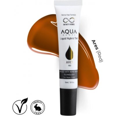 Infinity Aqua Drops hybridní tekutá barva na obočí Ares Red 15 ml – Zboží Dáma