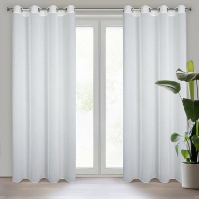 EUROFIRANY ZÁVĚS NA KROUŽCÍCH KENDAL 140X250 CM PŘÍRODNÍ – Hledejceny.cz