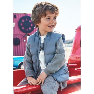 Mayoral vesta prošívaná s límcem světle modrá – Hledejceny.cz